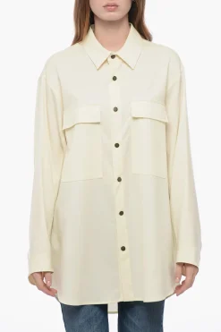 Camicia in Fresco Lana con Fit Oversize>Darkpark Fashion