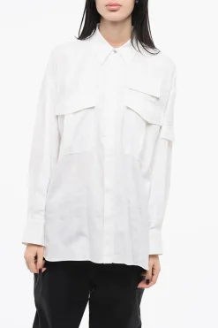 Sale Camicia in Jacquard con Motivo Barocco Donna Camicie