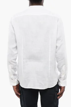 Camicia In Lino Con Collo Coreano>Altea Clearance