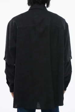 Camicia In Lino Con Maniche Removibili>Off-White Fashion