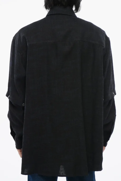 Camicia In Lino Con Maniche Removibili>Off-White Fashion