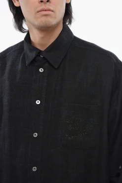 Camicia In Lino Con Maniche Removibili></noscript>Off-White Fashion