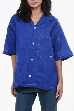 Online Camicia in Lino con Taschino Donna Camicie|Camicie