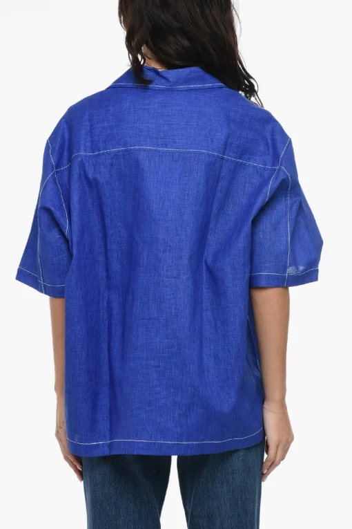 Online Camicia in Lino con Taschino Donna Camicie|Camicie
