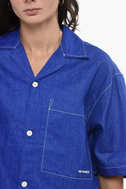 Online Camicia in Lino con Taschino Donna Camicie|Camicie
