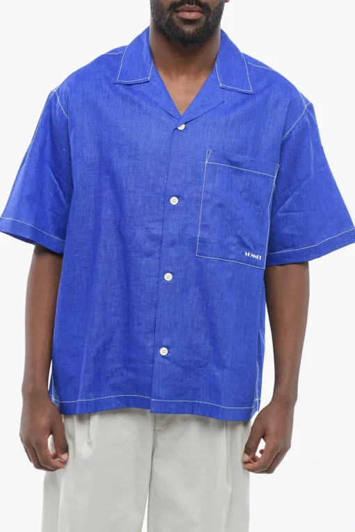 Online Camicia in Lino con Taschino Donna Camicie|Camicie
