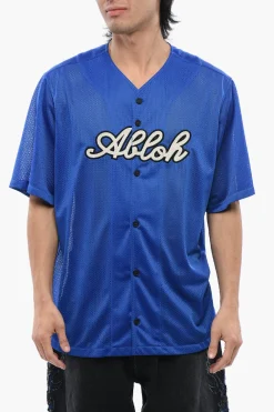 Sale Camicia in Mesh BASEBALL con Ricamo Frontale Uomo Camicie