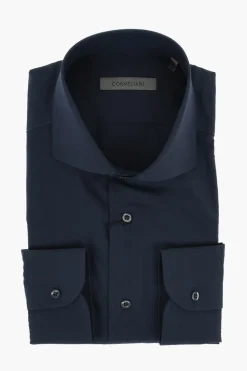 Camicia in Misto Cotone a Tinta Unita>Corneliani New