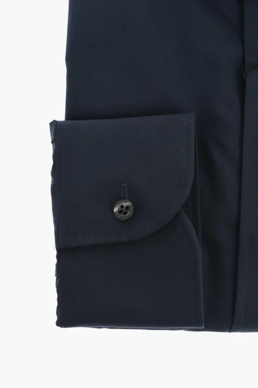 Camicia in Misto Cotone a Tinta Unita>Corneliani New