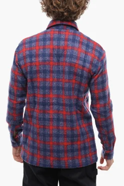 Clearance Camicia in Misto Lana WESTER COLOR con Tasche Utility Uomo Camicie