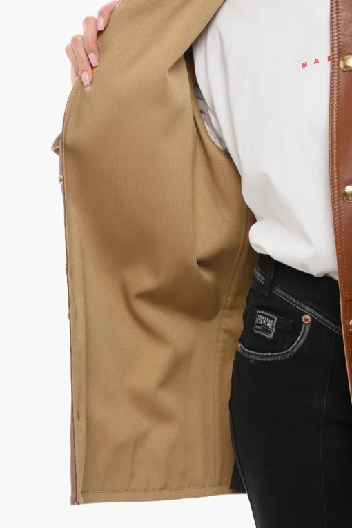 Best Camicia in Pelle con Fit Over Donna Camicie