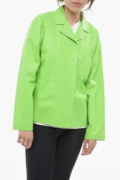Hot Camicia in Pelle con Logo in Rilievo Donna Camicie