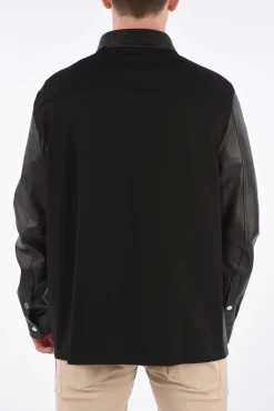 Camicia in Pelle Loose Fit con Bottoni Automatici>Neil Barrett Outlet