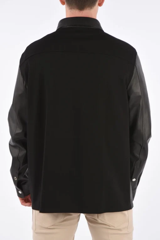 Camicia in Pelle Loose Fit con Bottoni Automatici>Neil Barrett Outlet