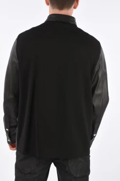 Camicia in Pelle Loose Fit con Bottoni Automatici></noscript>Neil Barrett Outlet
