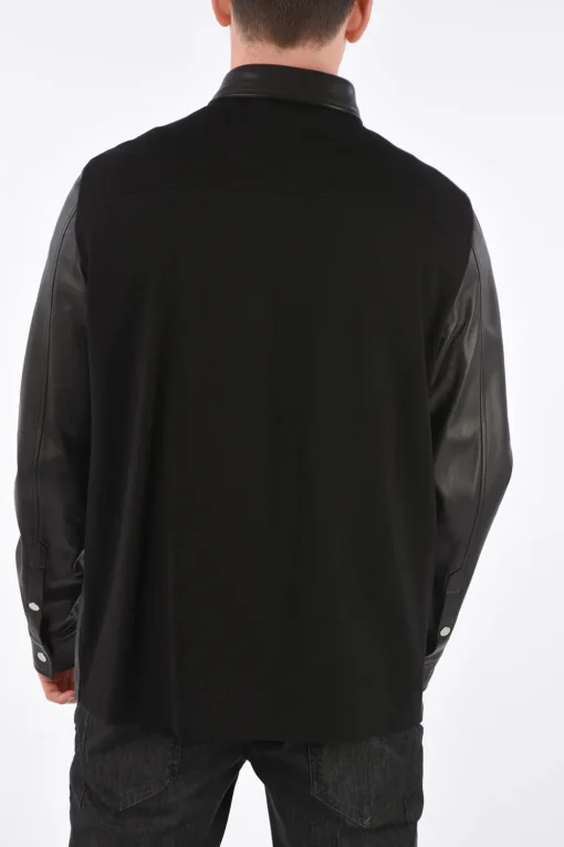 Camicia in Pelle Loose Fit con Bottoni Automatici>Neil Barrett Outlet