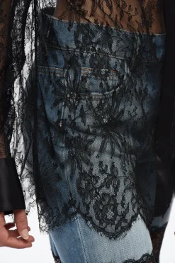 Camicia in Pizzo con Collo Italiano in Satin></noscript>Dolce & Gabbana Clearance