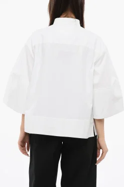 Camicia in Popelin con Abbottonatura Nascosta>Jil Sander Clearance