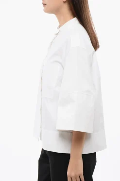 Camicia in Popelin con Abbottonatura Nascosta></noscript>Jil Sander Clearance