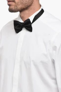 Outlet Camicia in Popelin Cotton con Collo Diplomatico Uomo Camicie