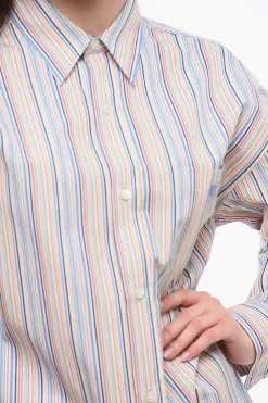Camicia in Popeline con Fantasia a Righe></noscript>Etro Online
