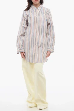 Camicia in Popeline con Fantasia a Righe></noscript>Etro Online