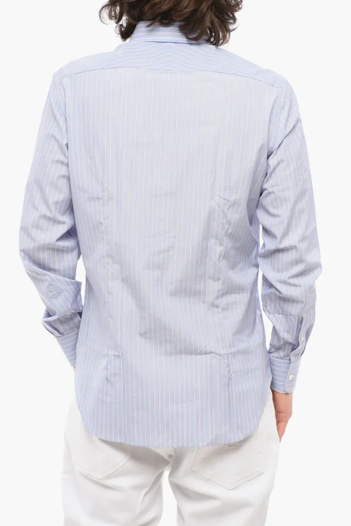 Camicia in Popeline di Cotone a Righe Halo>Laboratorio del Carmine Outlet