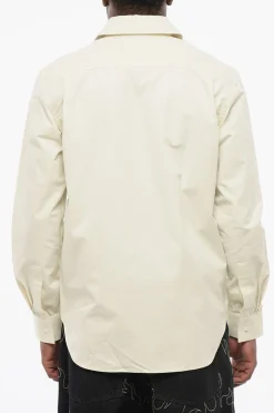 Camicia in Popeline di Cotone con Collo Francese>Burberry Hot