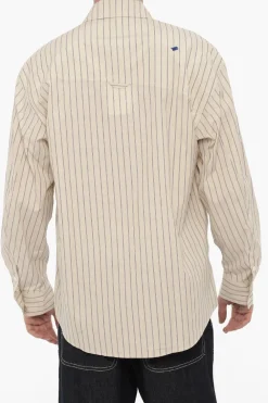 Best Camicia in Popeline di Cotone a Righe Awning Uomo Camicie