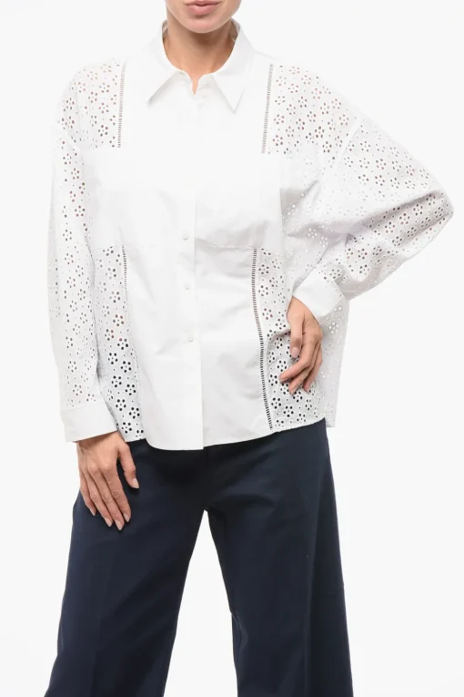 Hot Camicia in Sangallo con Taschini Donna Camicie