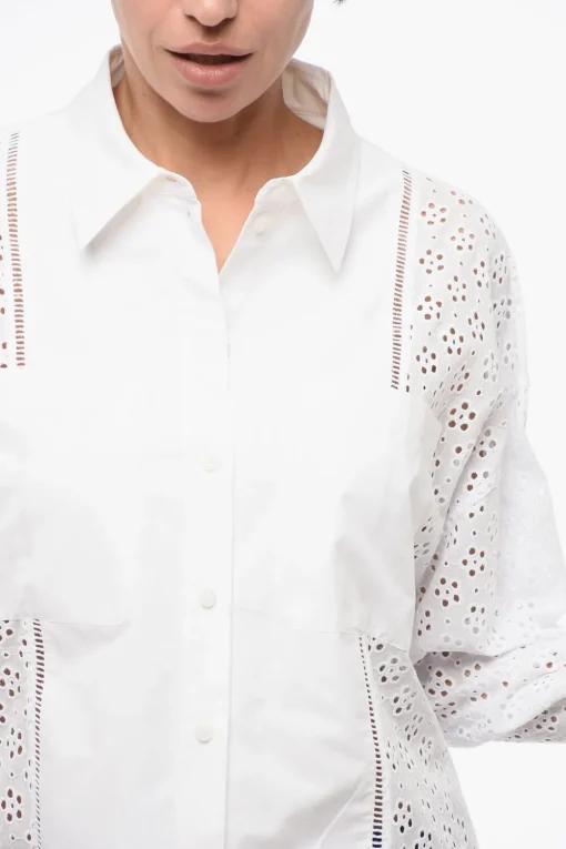 Hot Camicia in Sangallo con Taschini Donna Camicie