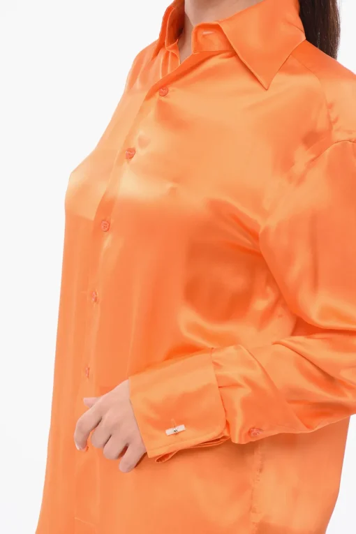 Camicia In Seta A Maniche Lunghe>WOERA Clearance
