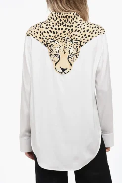 Camicia in Seta con Colletto Effetto Maculato>Krizia Best