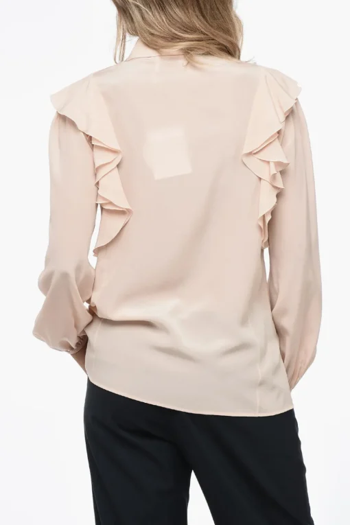 Camicia in Seta con Maniche Ruffle>Chloe Fashion