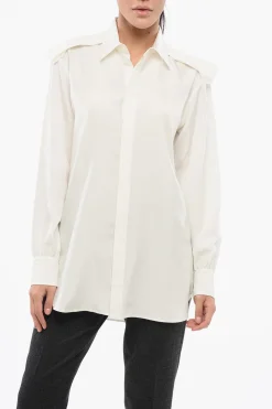 Discount Camicia in Seta con Orlo Curvo Donna Camicie