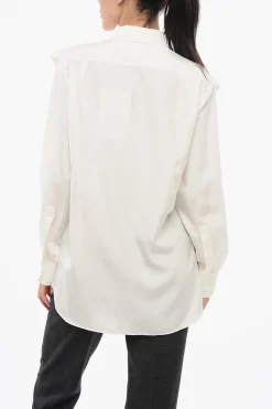 Discount Camicia in Seta con Orlo Curvo Donna Camicie