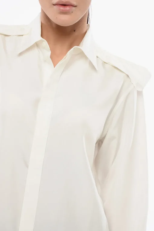 Discount Camicia in Seta con Orlo Curvo Donna Camicie