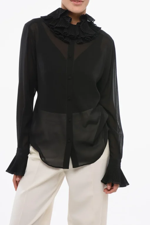 Hot Camicia in Seta con Ruche Donna Camicie