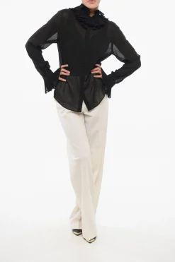 Hot Camicia in Seta con Ruche Donna Camicie