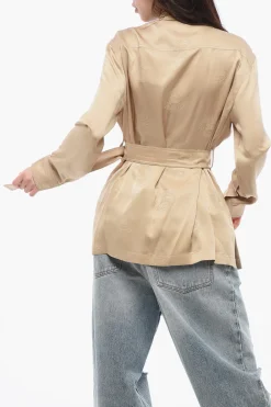 Camicia in Seta Relaxed-fit con Motivo Cavaliere>Burberry Online