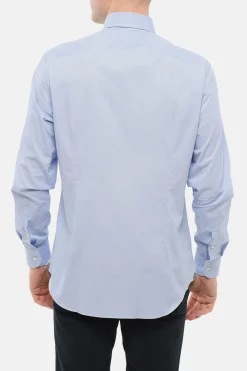 Outlet Camicia in Tessuto Stretch a Quadretti Uomo Camicie
