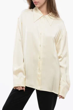 Camicia in Viscosa con Colletto Francese>Jil Sander Best