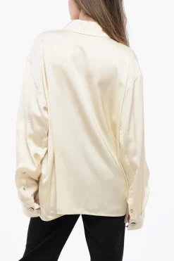 Camicia in Viscosa con Colletto Francese></noscript>Jil Sander Best