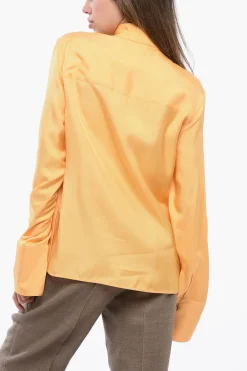 Sale Camicia in Viscosa con Dettaglio da Allacciare Donna Camicie