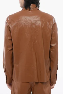 Camicia LENN in Pelle Vegan con Doppio Taschino>Nanushka Best