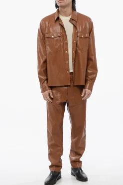 Camicia LENN in Pelle Vegan con Doppio Taschino></noscript>Nanushka Best
