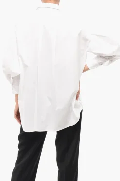 Camicia LOEWS Oversize in Popeline di Cotone con Taschino>Department 5 Sale