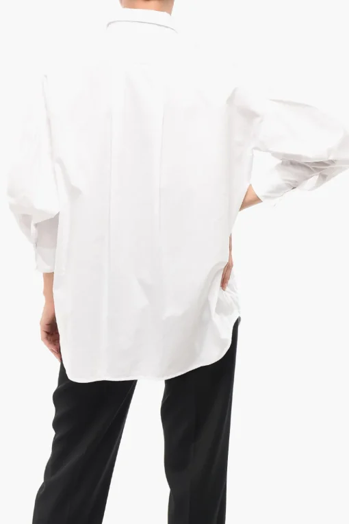 Camicia LOEWS Oversize in Popeline di Cotone con Taschino>Department 5 Sale