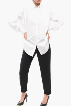 Camicia LOEWS Oversize in Popeline di Cotone con Taschino></noscript>Department 5 Sale