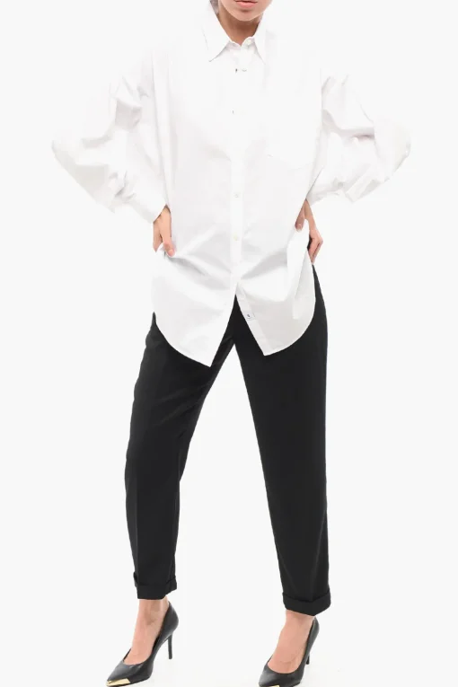 Camicia LOEWS Oversize in Popeline di Cotone con Taschino>Department 5 Sale